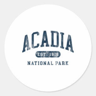 Adesivo Parque Nacional Retro Acadia Maine Est 1916 Homens