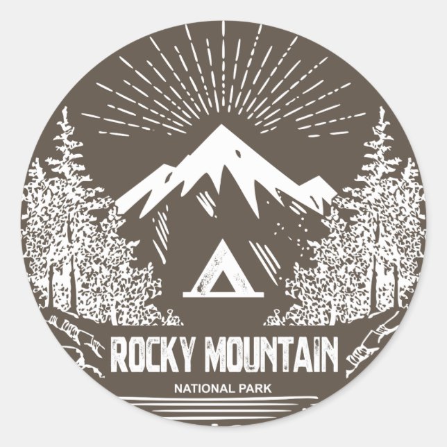 Adesivo Parque Nacional Rocky Mountain (Frente)