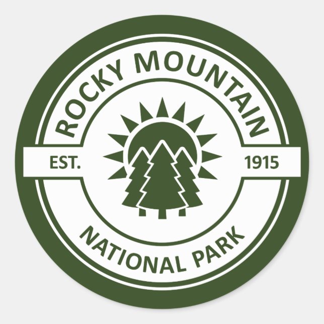 Adesivo Parque Nacional Rocky Mountain (Frente)