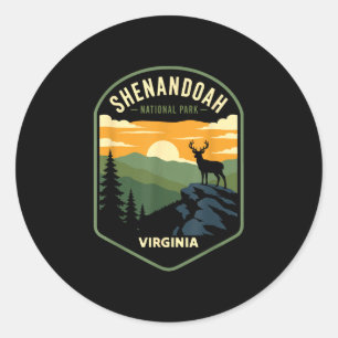Adesivo parque nacional shenandoah virgínia design retrô