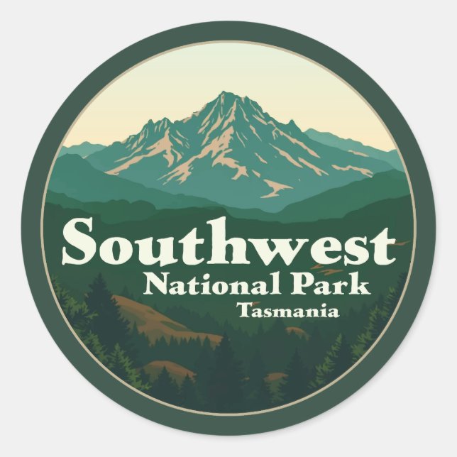 Adesivo Parque Nacional Sudoeste da Tasmania (Frente)