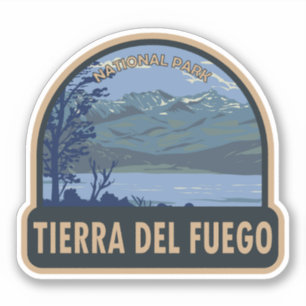 Adesivo Parque Nacional Tierra Del Fuego Argentina Vintage