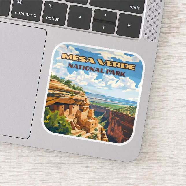 Adesivo Parque Nacional Verde Colorado Cliff House (Detalhe)
