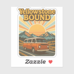 Adesivo Parque Nacional Vintage Yellowstone - Aventura