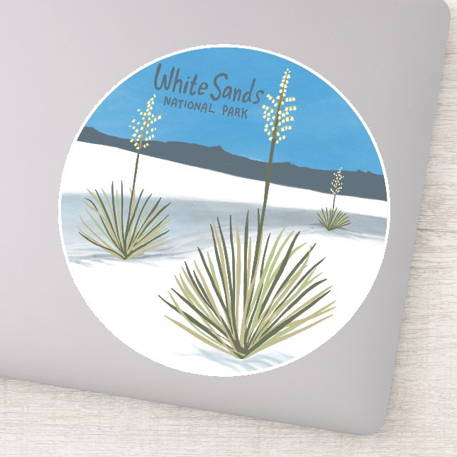 Adesivo Parque Nacional White Sands Novo México Gypsum Yuc (Detalhe)