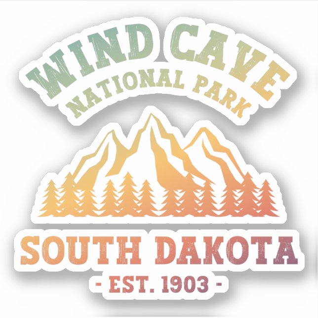 Adesivo Parque Nacional Wind Cave South Dakota (Frente)