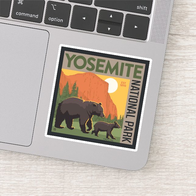 Adesivo Parque Nacional Yosemite | Família Bear (Detalhe)