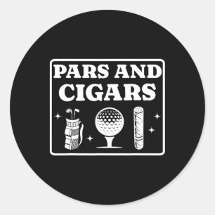 Adesivo Pars E Charutos Amante De Golfe E Fumante De Charu
