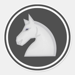 Adesivo Parte de xadrez do cavaleiro branco