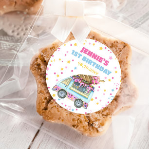 Adesivo Parte primeiro aniversario sorvete