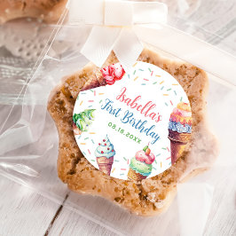 Adesivo Parte primeiro aniversario sorvete