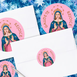 Adesivo Parte superior do torso da BVM em Rosa Gaudete Adv