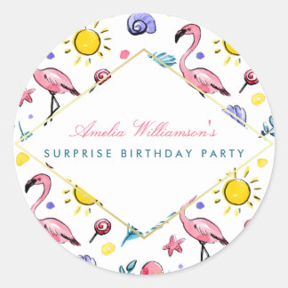 Adesivo Parte Surpresa | Summer Flamingo, Lollipop e Sun