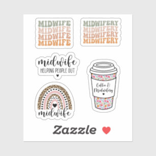 Adesivo Parteira Sticker Pack, Midwifery, Parteira Gift