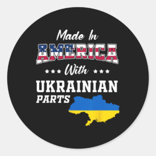 Adesivo Partes Americanas Ucranianas Mapa da Ucrânia Bande