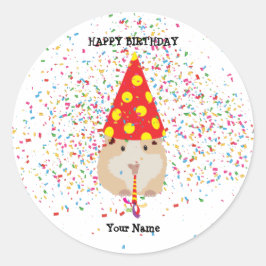 Adesivo Partida de Hamster - Animais em Nome da Festa de a