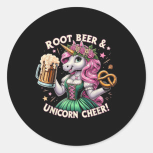 Adesivo Partido Alemão Drindle Unicorn Beer Pretzel Funny