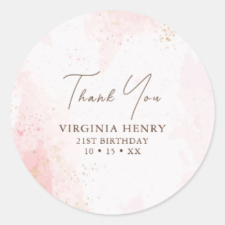 Adesivo Partido aniversário de 21 anos de Aquarela