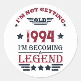 Adesivo Partido aniversário de 30 anos personalizado de tr