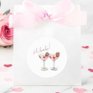 Adesivo Partido Babe Strawberry Cocktail do dia de Galenti