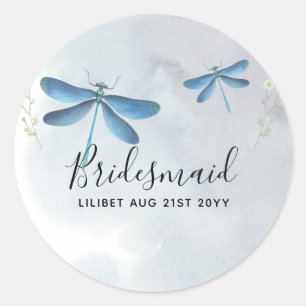 Adesivo Partido Bridal DragonFly BRIDESMAID Personalizado