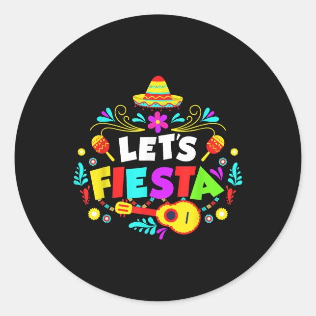 Adesivo Partido Cinco de Mayo deixa Fiesta mexicano (Frente)