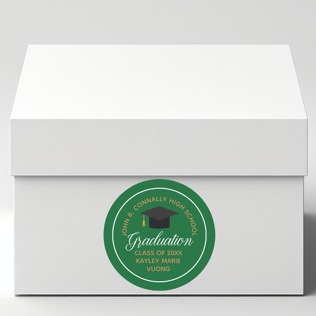 Adesivo Partido da Escola Dourada Verde da Formatação 2025 (Criador carregado)