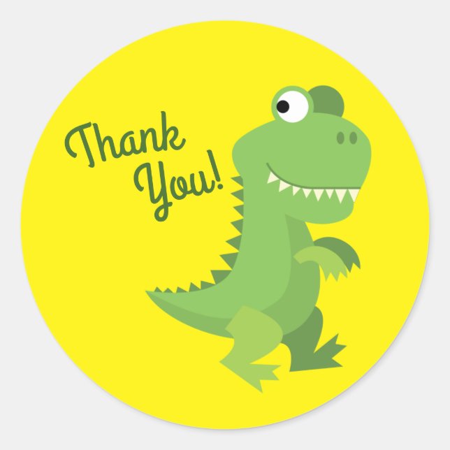 Adesivo Partido Dino primeiro aniversario de Crianças do D (Frente)