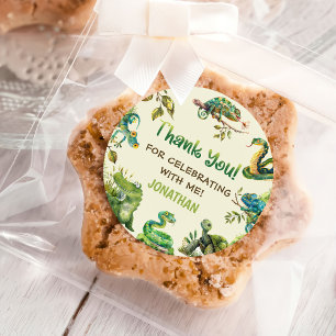 Adesivo Partido do Aniversário de criança da Selva Tropica