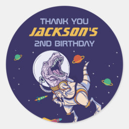 Adesivo Partido do Aniversário de criança Espacial Exterio