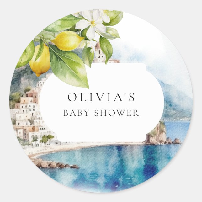 Adesivo Partido do Mediterrâneo Limão Italiano da Costa do (Frente)