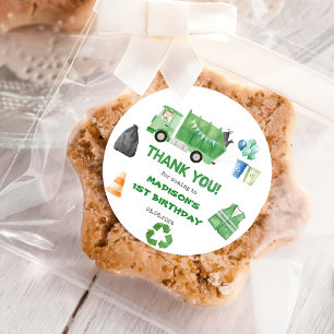 Adesivo Partido do primeiro aniversario de Caminhão de Lix