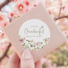 Adesivo Partido do primeiro aniversario de Flores Selvagen