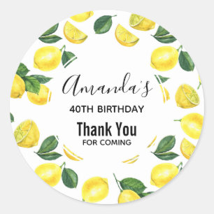Adesivo Partido dos Padrões de Fruta de Limões Amarelos