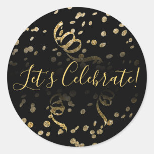 Adesivo Partido Dourado Celelbrate dos confetes