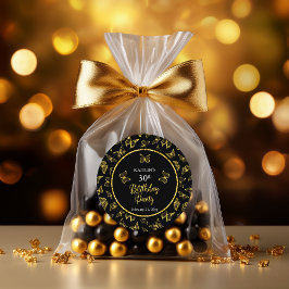 Adesivo Partido Elegante Black Dourado Butterflies anivers