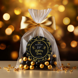 Adesivo Partido Elegante Black Dourado Butterflies anivers