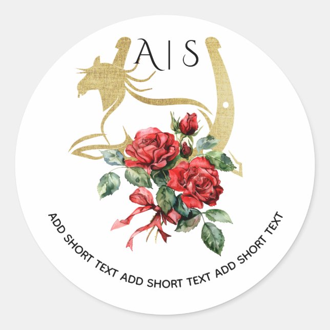 Adesivo Partido Equestre e Bebidas dos Cavalos da Raça Mod (Frente)