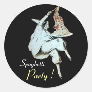 Adesivo PARTIDO ESPAGHETTI ITALIANO KITCHEN, negro RESTAUR