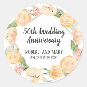 Adesivo Partido Personalizado 50º Aniversário a Favor do S