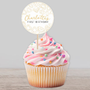 Adesivo Partido Personalizado do primeiro aniversario Glit