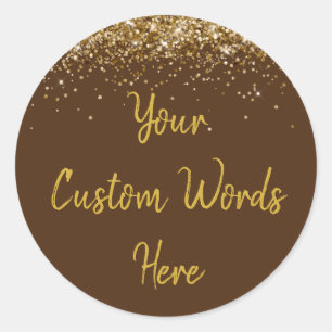 Adesivo Partido Personalizado Favorece Chocolate Castanho
