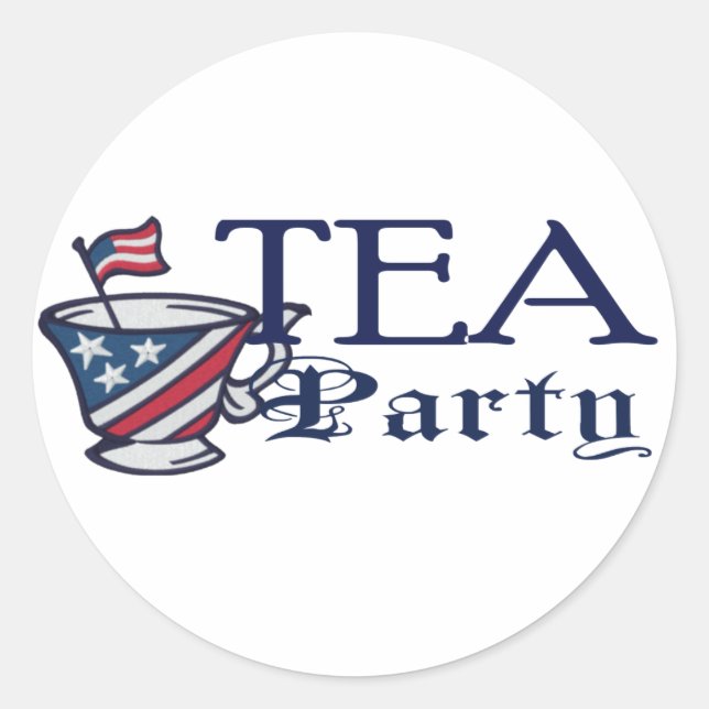 Adesivo Partido Tea Bandeira Partida Política (Frente)