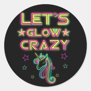 Adesivo Partido vamos Glow Crazy, Legal Festa de Aniversá