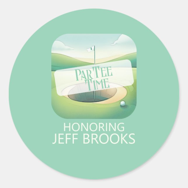 Adesivo Partido Verde do Tema Golf (Frente)