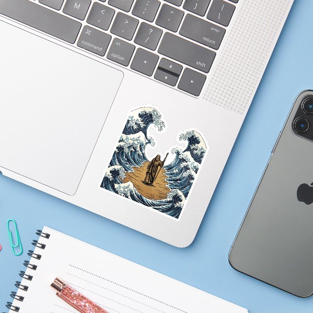 Adesivo Parting the Sea  (Notebook com iPhone)