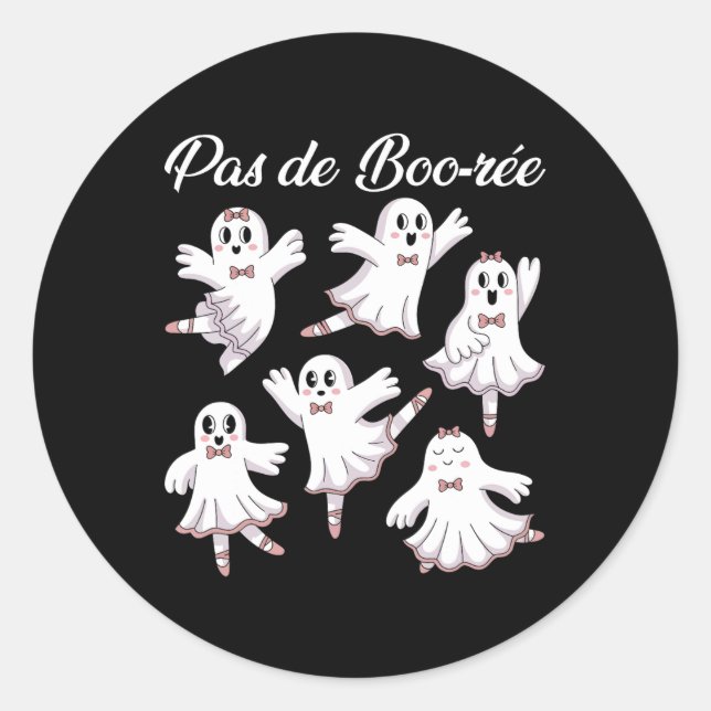 Adesivo Pas De Boo-re Ballerina Funny Ghost Halloween Spoo (Frente)