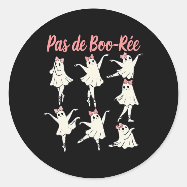 Adesivo Pas De Boo-rée Balé Coquette Dancer Ghost Spooky (Frente)
