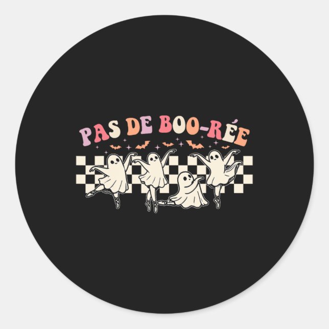 Adesivo Pas De Boo-rée Ghost Balé Dancer Halloween Danci (Frente)