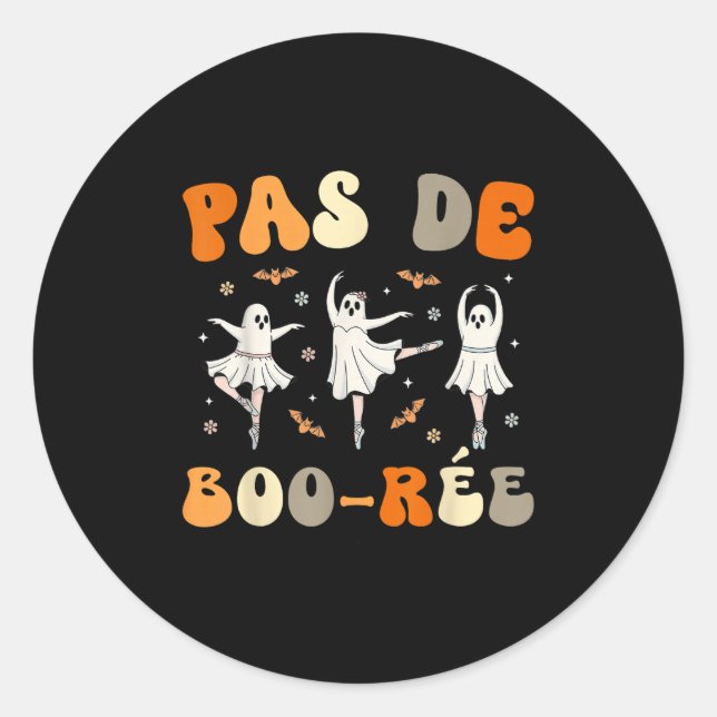 Adesivo Pas De Boorée Ghost Balé Dançando Halloween (Frente)